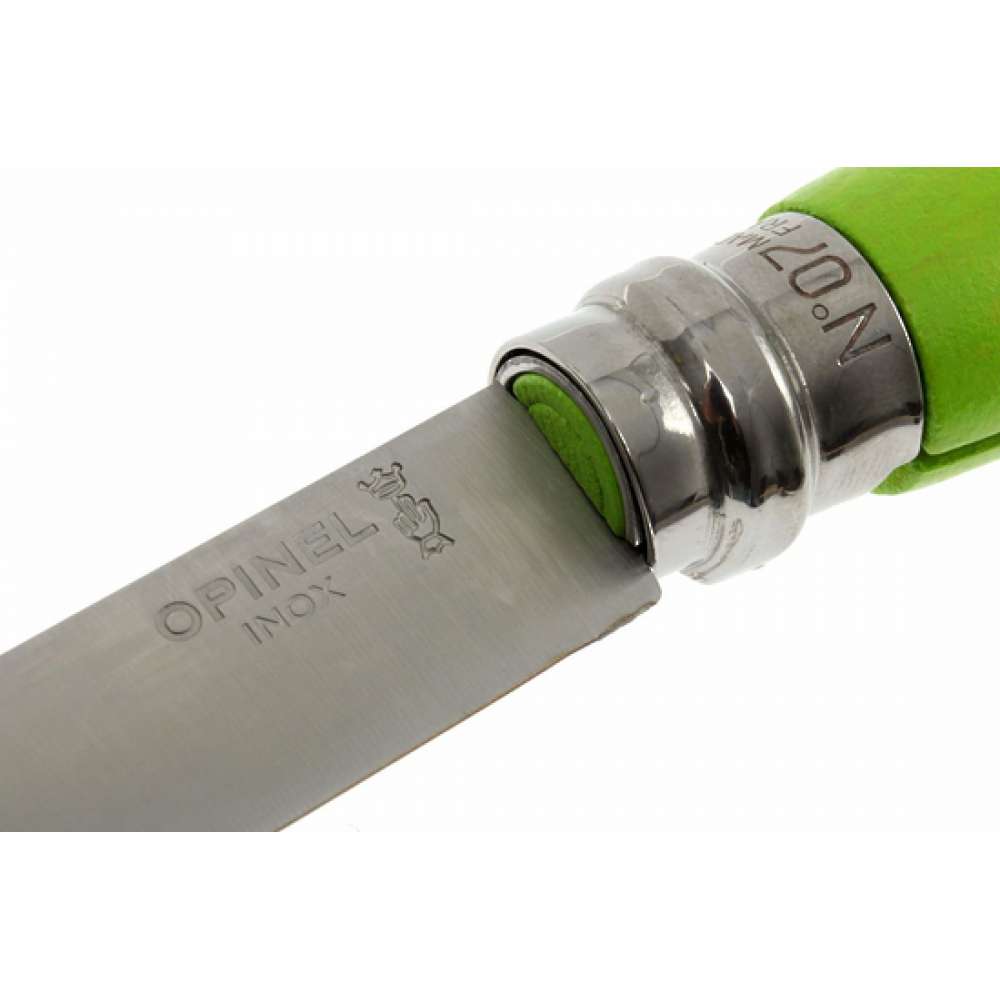 Opinel My First Opinel Childrens Knife, Stainless Steel, Beechwood, Apple Green - OP019715 - Virobloc